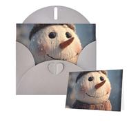 Greetings Card 6" Ã- 4" Smile Gaze Snowman Blank Cards for All Occasions Thank You Cards with Envelopes Assorted Birthday Card Thinking of you cards for Wedding