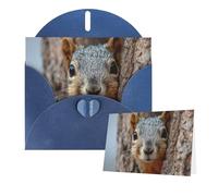 Greetings Card 6" Ã- 4" Squirrel Hiding Behind Tree Blank Cards for All Occasions Thank You Cards with Envelopes Assorted Birthday Card Thinking of you cards for Wedding