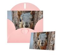 Greetings Card 6" Ã- 4" Squirrel Hiding Behind Tree Blank Cards for All Occasions Thank You Cards with Envelopes Assorted Birthday Card Thinking of you cards for Wedding