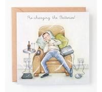 Greetings Card (BP0769) Blank/Birthday - Re-charging The Batteries - From The Men Who Love Life Range.
