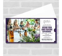 Greetings Card - Design Your Own Perfume Experience Personalised Surprise Ticket Gift Voucher | Custom Greetings Card | Surprise Reveal Voucher Spoof Ticket
