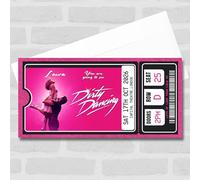Greetings Card - Dirty Dancing Show Personalised Gift Voucher Surprise Theatre Ticket | Custom Greetings Card | Surprise Reveal Voucher Spoof Ticket
