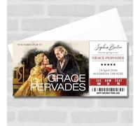 Greetings Card - Grace Pervades Personalised Gift Voucher Surprise Theatre Ticket | Custom Greetings Card | Surprise Reveal Voucher Spoof Ticket