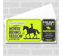 Greetings Card - Horse Riding Lesson Personalised Surprise Ticket Gift Voucher | Custom Greetings Card | Surprise Reveal Voucher Spoof Ticket