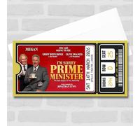 Greetings Card - I'm Sorry Im Prime Minister Personalised Gift Voucher Surprise Theatre Ticket | Custom Greetings Card | Surprise Reveal Voucher Spoof Ticket