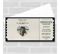 Greetings Card - Madison Beer Concert The Locket Tour Personalised Gift Voucher Surprise Ticket | Custom Greetings Card | Surprise Reveal Voucher Spoof Ticket
