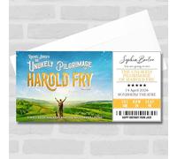 Greetings Card - Unlikely Pilgrimage Of Harold Fry Personalised Voucher Theatre Surprise Ticket | Custom Greetings Card | Surprise Reveal Voucher Spoof Ticket