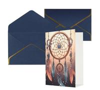 Greetings Cards with Envelopes Thinking of You Card Blank Note Card Native American Dream Catcher Greeting Cards for Birthday, Baby Shower, Congratulations Wedding Thank You Card All Occasion