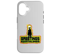 Greetings Earthlings Vintage Space Alien Case for iPhone 16