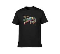 Greetings from Asbury Park N.J. 70s Rock Retro Men's T-Shirt Black Tee XL