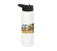 Greetings from Florida Funny Gator Retro Land of Sunshine Stainless Steel Insulated Water Bottle