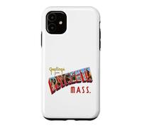 Greetings From Plymouth Mass Postcard Case for iPhone 11