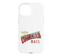 Greetings From Plymouth Mass Postcard Case for iPhone 15