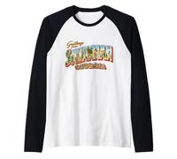 Greetings from Savannah Georgia Raglan Baseball Tee