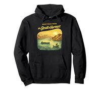 GREETINGS FROM THE HORMUZ STRAIT Vintage Tourist Graphic Pullover Hoodie