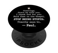 Greetings Grace Be with You I Thank God for You Hold Fast PopSockets Adhesive PopGrip