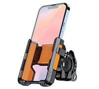 Grefay Bicycle Phone Holder 1S Quick Installation Drop-proof Motorcycle Phone Holder, 360° Rotating Phone Mount for 4.7‘’-7"' Mobile Phone, Suitable for Mountain Bike, Scooter, Electric Bike (Orange2)