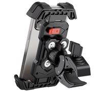 GREFAY Motorbike Phone Holder [Upgrade Vibration Dampened], Super Stable Bike Phone Mount, 360° Rotation & Quick Lock Motorcycle Phone Holder Sport Gadget Mount Compatible with 4.7-6.8” Phones