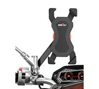 GREFAY Motorcycle Phone Mount Cell Smartphone Holder for Rearview Mirror with 360 Rotate for 3.5 to 6.5 inch Smartphone