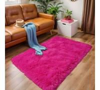 GREFFY Soft Area Rug for Bedroom, Modern Shag Hot Pink Carpet, 2x4 Small Throw Non Slip Shaggy Rugs for Living Room, Indoor Dorm Fluffy Rug for Dog Mat, Fuzzy Teen Nursery Dog Carpets Home Decor