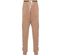 Greg Lauren drawstring cotton track pants - Brown 2-3