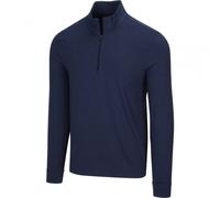 Greg Norman Mens Comfort Stretch Heathered 1/4 Zip Mock Colour: Navy, Size: Medium