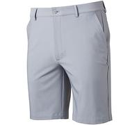 Greg Norman Men's Flat Front Stretch Tech 9In Golf Shorts Grey 34