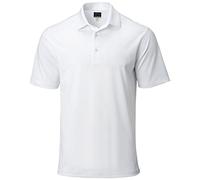 Greg Norman Men's Freedom Micro Pique Polo Golf Shirt, White, Medium