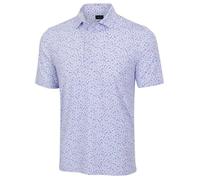 Greg Norman Men's Tee Time Getaway Golf Polo Shirt in Light Blue | Size: Medium Greg Norman Light Blue M