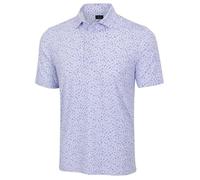 Greg Norman Men's Tee Time Getaway Golf Polo Shirt - Medium/White