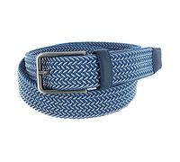 Greg Norman Men's Two Tone Stretch Belt, 40, Blue and White