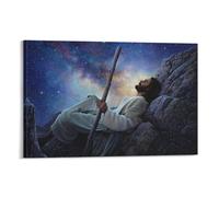 Greg Olsen Print Jesus Painting Worlds Without End Poster Print Art Wall Painting Canvas Posters Modern Bedroom Decor 24x36inch(60x90cm)