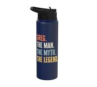 Greg The Best, Man Myth Legend, Funny Best Name Greg Stainless Steel Insulated Water Bottle