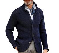 GREGG Mens Casual Blazer Corduroy Single Breasted Spread Collar Winter Warm Business Short Jacket