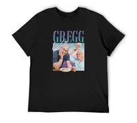 Gregg Wallace Homage T-Shirt Tee Funny UK Tv Icon Legend 80'S Black L