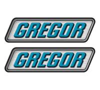 Gregor Boat Stickers 3D Vinyl Replica of Originals - 10" Long (not OEM) DIY. - Must be Cut Out Using Scissors