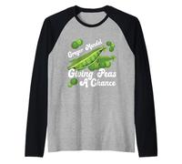 Gregor Mendel Giving Peas A Chance Biology Lab Tech Genetic Raglan Baseball Tee