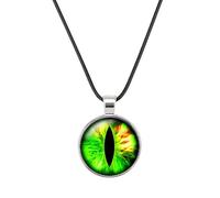 Gregory Crafts & Gifts Dragon Eye Pendant Necklace with Black Cord, 18 inch. Assorted Mystical Eye Colours, Unisex Gift for Him or Her