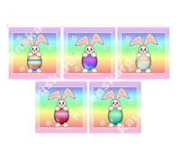 Gregory Crafts & Gifts Easter Bunny in Hatched Eggs Card Making Toppers Pastel Craft Embellishments x 5