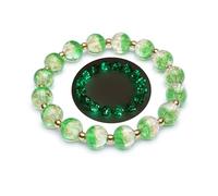 grehapas Firefly Stretch Bracelet Glow in The Dark Bracelet Spiritual Healing Bead Bracelet, Luminous Glass Bead Stretch Bracelet for Women, 7-9 inch, Glass, glass