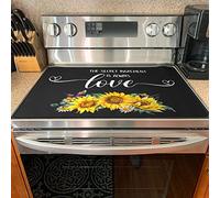 Grehge Cover - Electric Stove Top Cover, Sunflower Kitchen Decor and Accessories, Glass Top Stove Cover Protector, Prevent Scratching & Expands Usable Space, Thick Natural Rubber 28.5x20.5