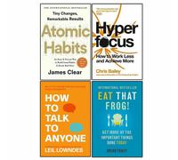 Grehge Hyperfocus, How to Talk to Anyone, Eat That Frog 4 Books Collection Set