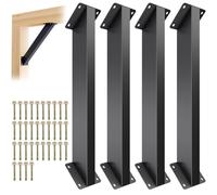 Grehitk 4PC 45 Degree Angle Support Bracket, Pergola Kit Heavy Duty Connector Brace Bracket Kit for Pergolas for for Gazebos Patio Pergolas Log Cabin