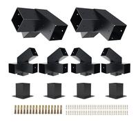 Grehitk Pergola Kit with Brackets, 30°Slanted Roof Pergola Bracket Kit, Roof Wall Mount Extension Bracket Kit 4-Way Brackets for Pergolas,Log Cabin Outdoor Pergola 4"x 4" (Actual 3.5" X 3.5") Lumber