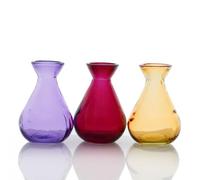 Grehom Recycled Glass Bud Vase (Set of 3) - Classic; 10 cm Vase (Candy)