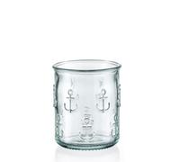 Grehom Recycled Glass Tumblers -Anchor (Set of-2)