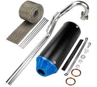 GREHUA 28mm Exhaust Muffler Assembly Compatible with 125cc 110cc 90cc 70cc SSR110 SSR125 CRF50 CRF70 XR50 Taotao DB10 DB14 Baja Xpro Apollo Rocketa TTR SDG Coolster Pit Dirt Bike Parts with Heat Wrap
