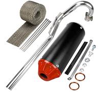 GREHUA 28mm Exhaust Muffler with Heat Wrap Compatible with 50cc 70cc 90cc 110cc 125cc CRF50 CRF70 XR50 SSR110 SSR125 Taotao DB10 DB14 Baja Xpro Apollo Rocketa TTR SDG Coolster Pit Dirt Bike Parts
