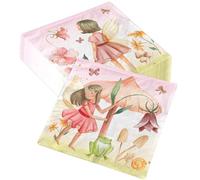 GREHUMOR 40pcs Fairy Napkin Supplies Fairy Birthday Party Table Decorations Floral Flower Fairies Enchanted Wonderland Forest Garden Disposable Paper Napkins Baby Shower Favors for Girl