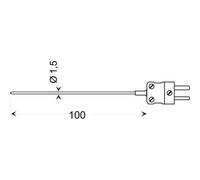 Greisinger GTE 130 OK Type K Penetration Probe Mini Thermocouple Plug